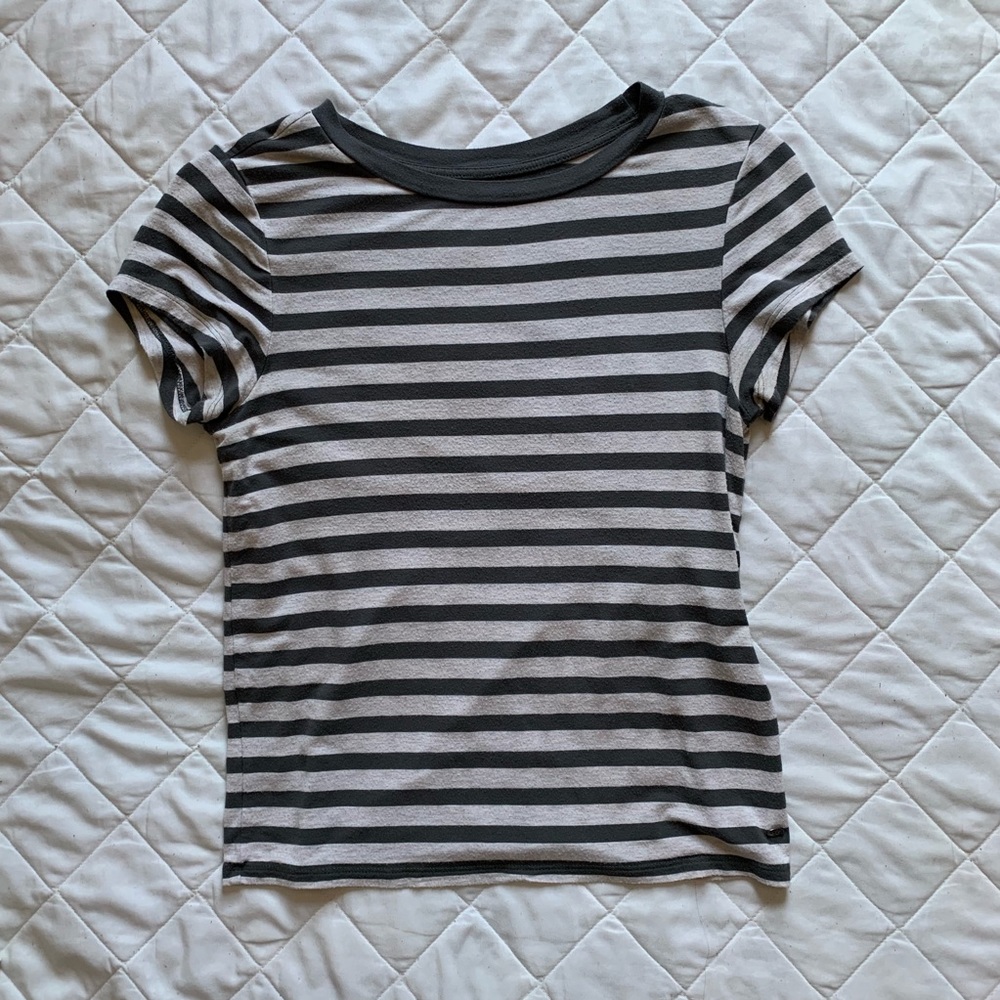 AE Gray Soft n Sexy Crop Tee XS